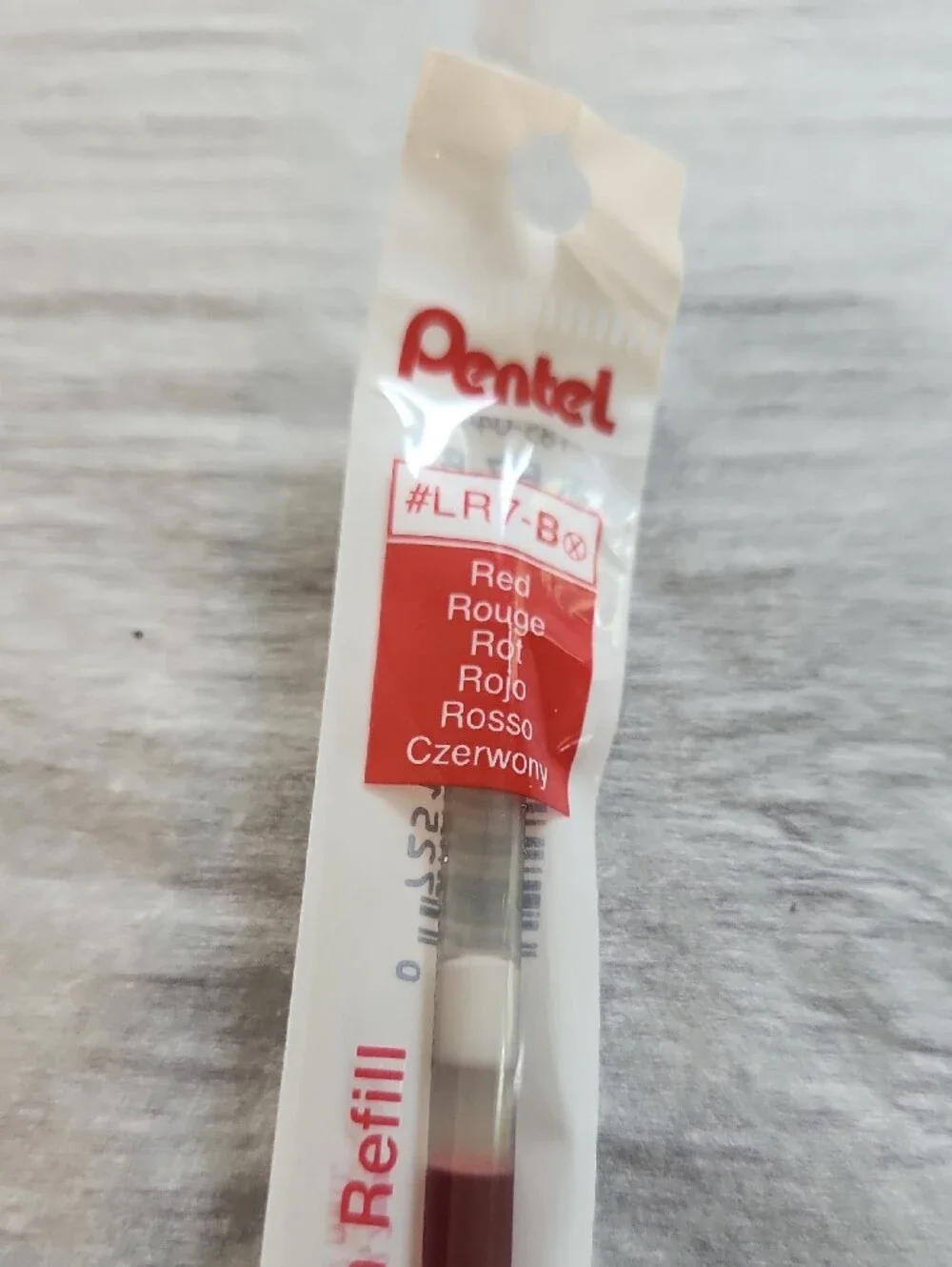 ENERGEL Red Gel Roller Pens with Red Grip - Pack